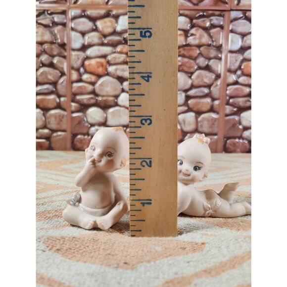 Kewpie Baby Girl and Boy Figurine  Bisque Porcelain - Picture 5 of 8